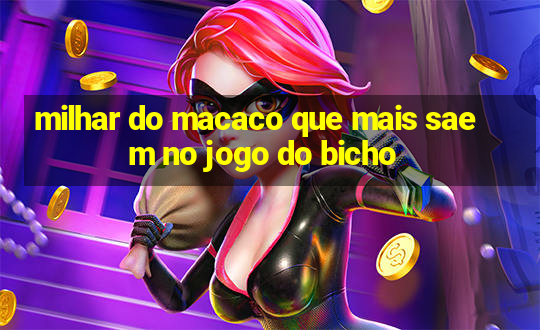 milhar do macaco que mais saem no jogo do bicho