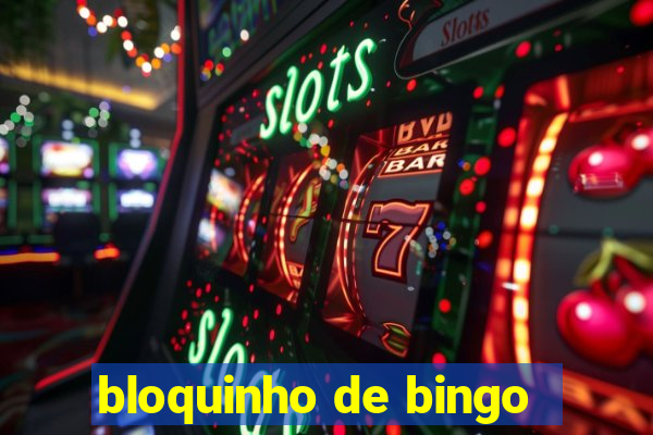 bloquinho de bingo