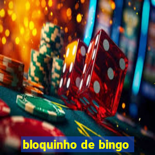 bloquinho de bingo