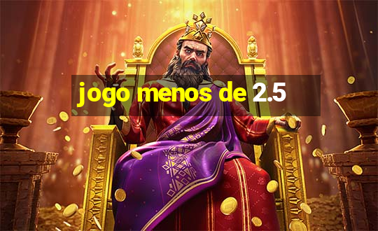 jogo menos de 2.5