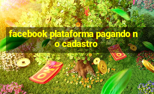 facebook plataforma pagando no cadastro