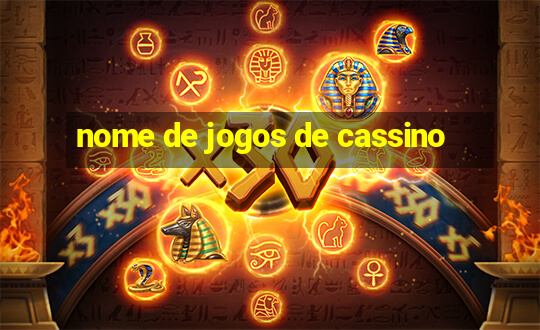 nome de jogos de cassino