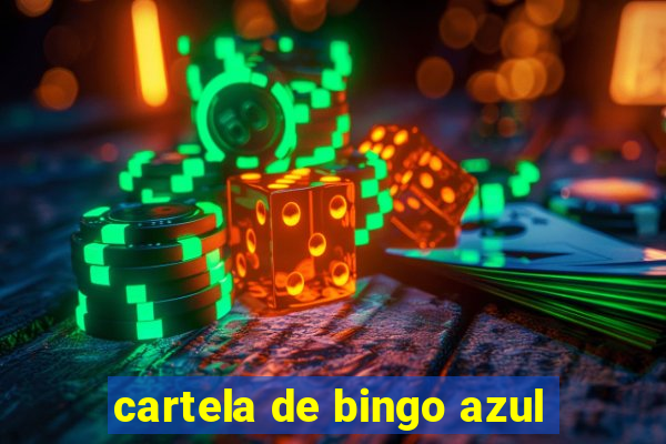 cartela de bingo azul