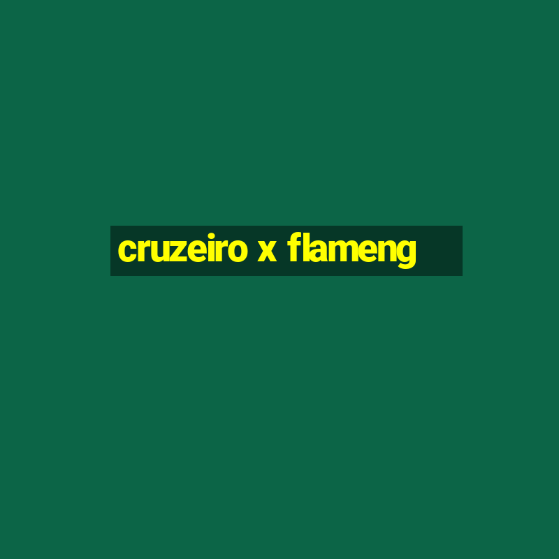 cruzeiro x flameng