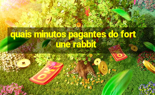 quais minutos pagantes do fortune rabbit