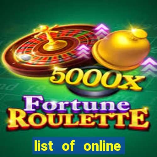 list of online slot sites