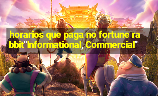 horarios que paga no fortune rabbit