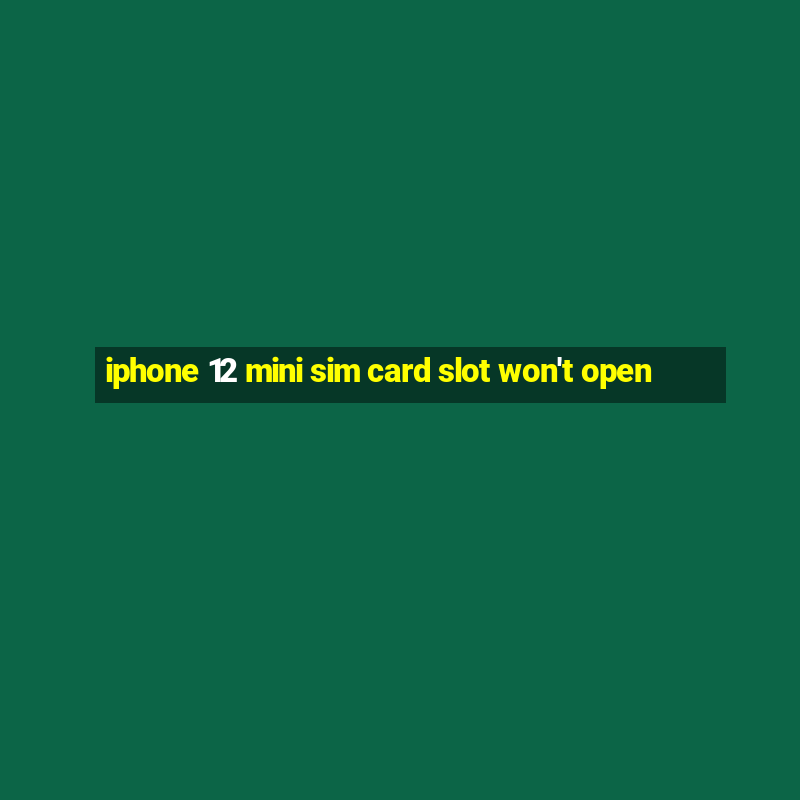 iphone 12 mini sim card slot won't open