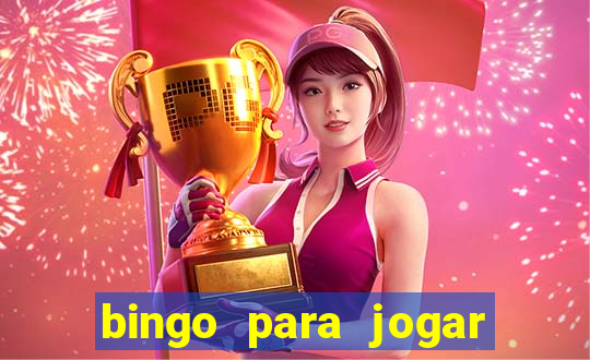 bingo para jogar com os amigos