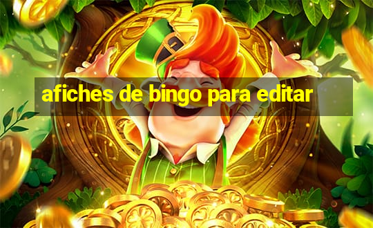 afiches de bingo para editar