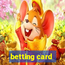 betting card