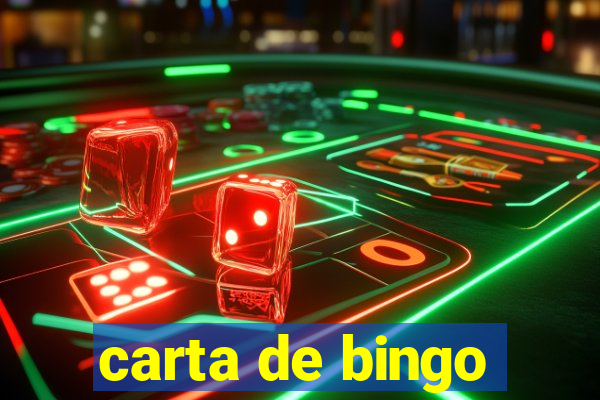 carta de bingo