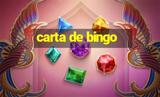 carta de bingo