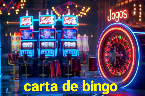 carta de bingo