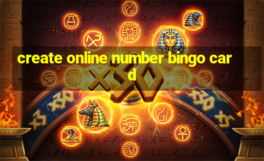 create online number bingo card