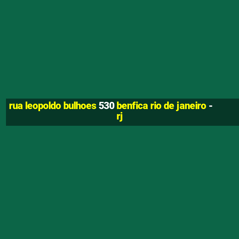 rua leopoldo bulhoes 530 benfica rio de janeiro - rj