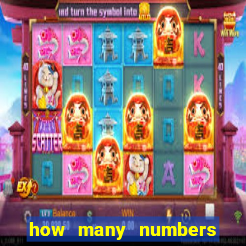 how many numbers in bingo