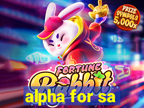 alpha for sa