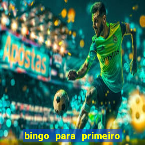 bingo para primeiro dia de aula