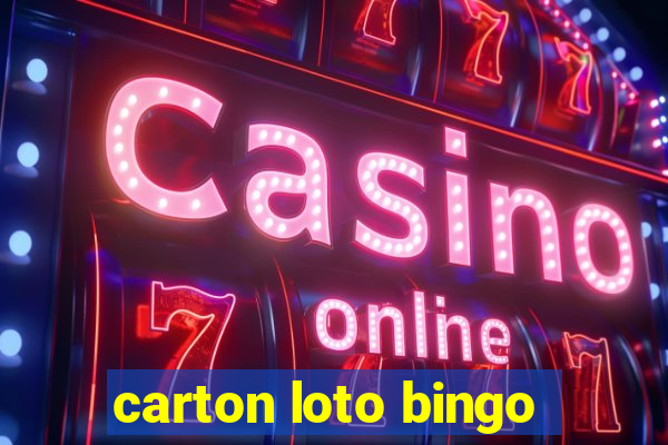 carton loto bingo