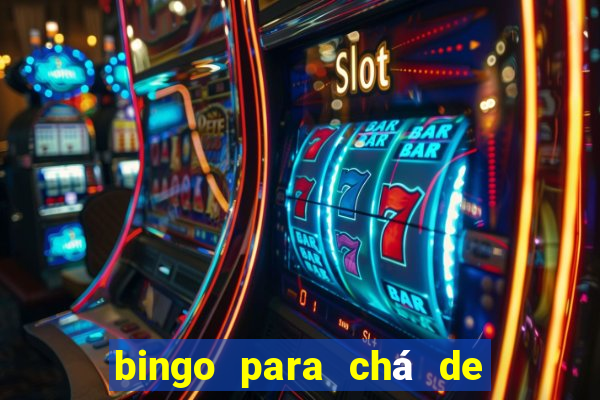 bingo para chá de bebê para imprimir grátis