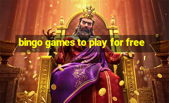 bingo games to play for free