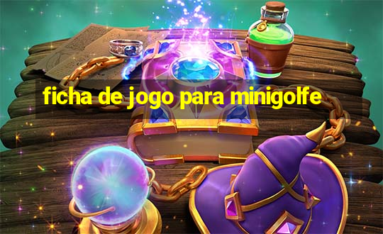 ficha de jogo para minigolfe