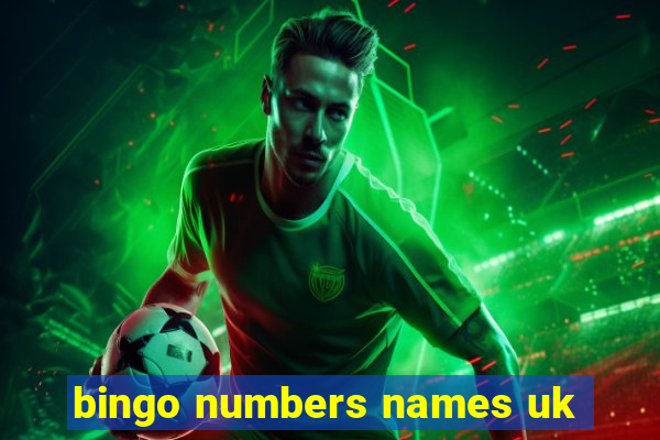 bingo numbers names uk