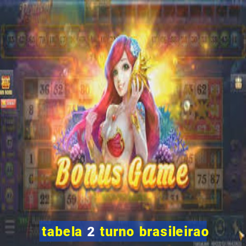 tabela 2 turno brasileirao