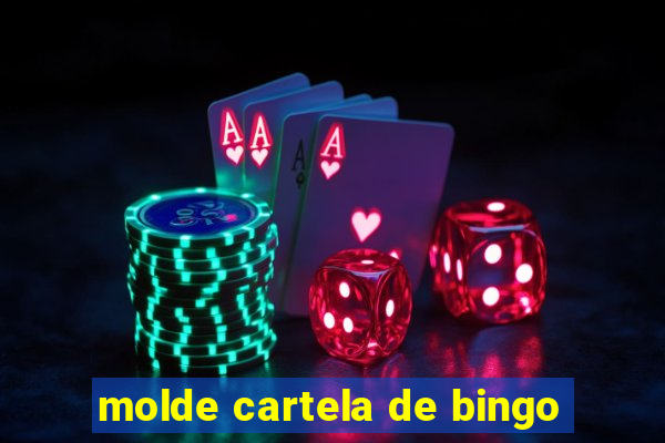 molde cartela de bingo