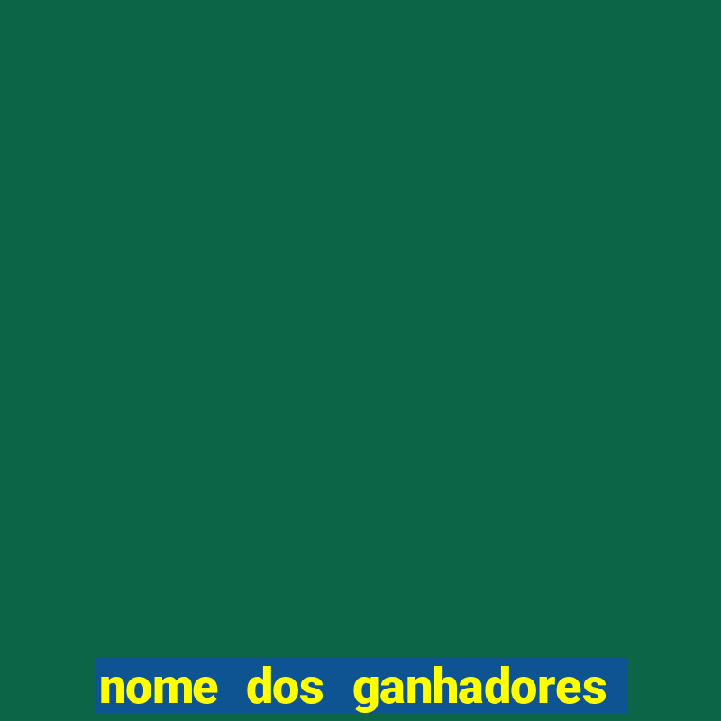 nome dos ganhadores do vale sorte de hoje