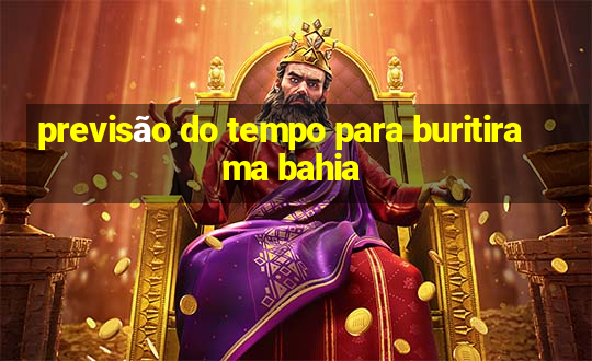 previsão do tempo para buritirama bahia