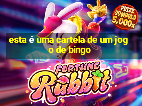 esta é uma cartela de um jogo de bingo