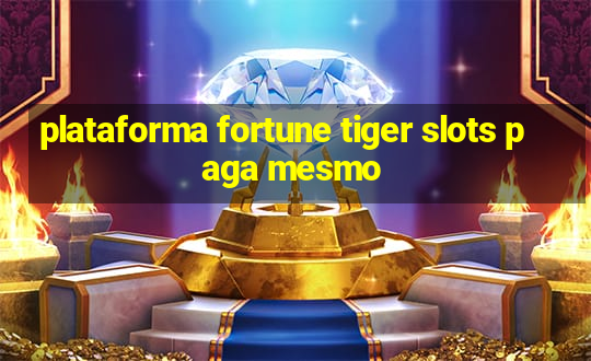 plataforma fortune tiger slots paga mesmo