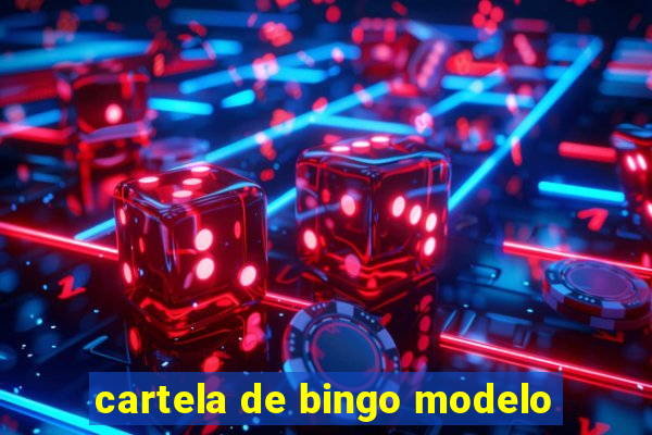 cartela de bingo modelo