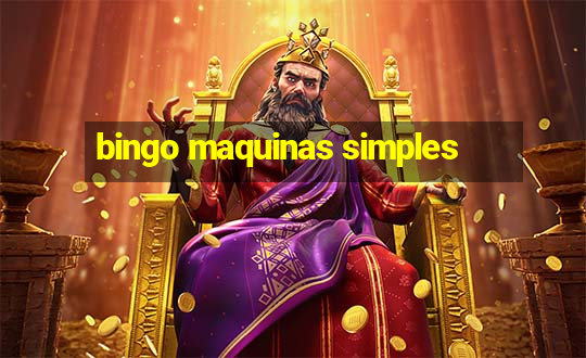 bingo maquinas simples