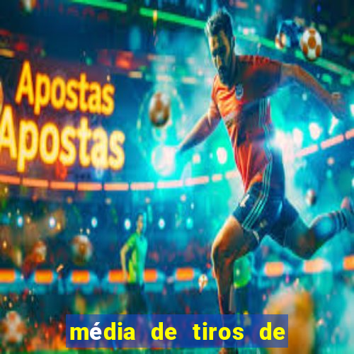 média de tiros de meta por jogo