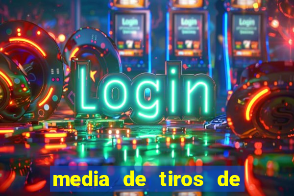 media de tiros de meta por jogo