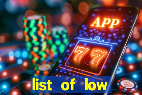 list of low volatility slot machines