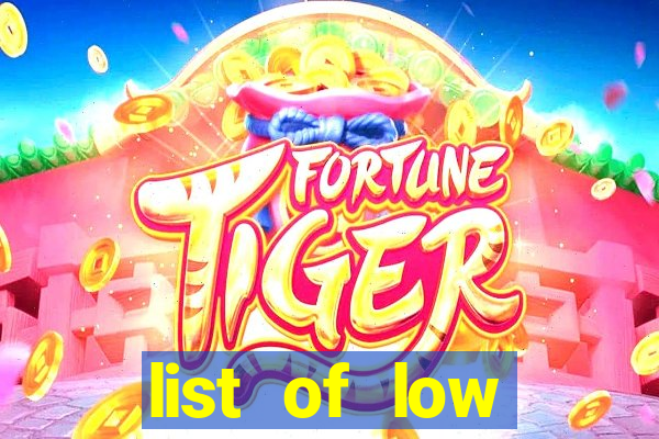 list of low volatility slot machines