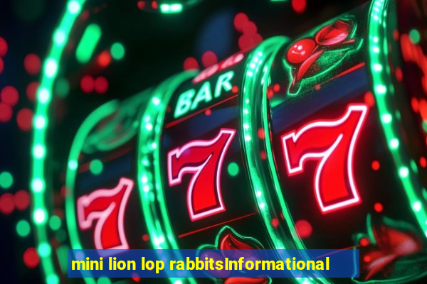 mini lion lop rabbitsInformational