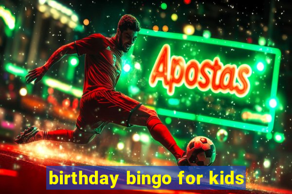 birthday bingo for kids