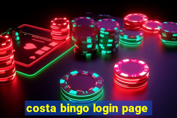 costa bingo login page