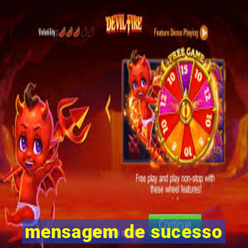 mensagem de sucesso