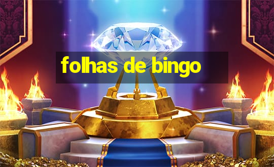 folhas de bingo