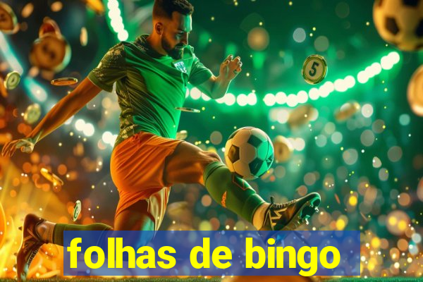 folhas de bingo