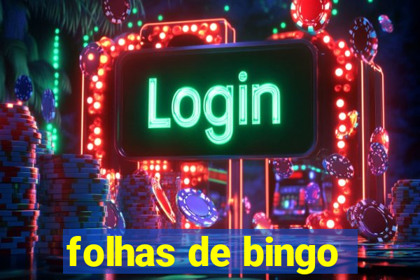 folhas de bingo