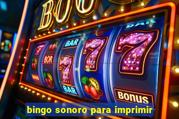 bingo sonoro para imprimir