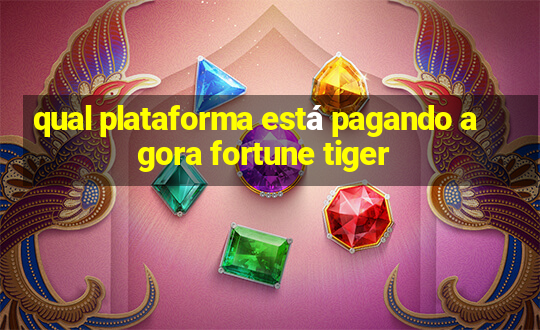 qual plataforma está pagando agora fortune tiger