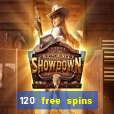 120 free spins online casino real money